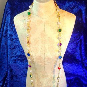 NWT - AFTERTHOUGHTS Necklace and Bracelet - Multi color Crystals